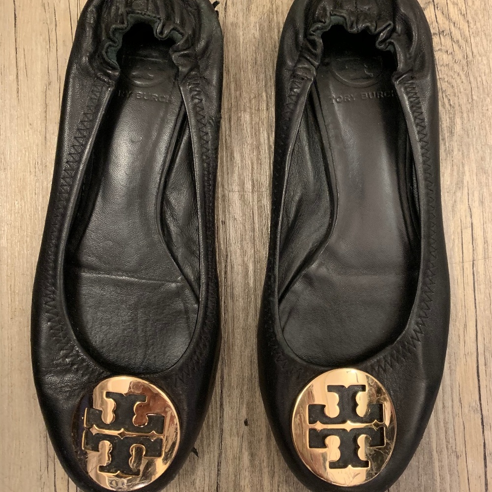 Tory Burch Leather Ballet flats in Black - 7.5
